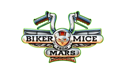 Logo of 'Biker Mice from Mars' with a stylized design on a white background.