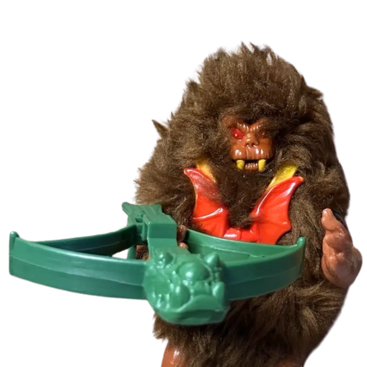 MOTU Grizzlor action figure pointing crossbow at you
