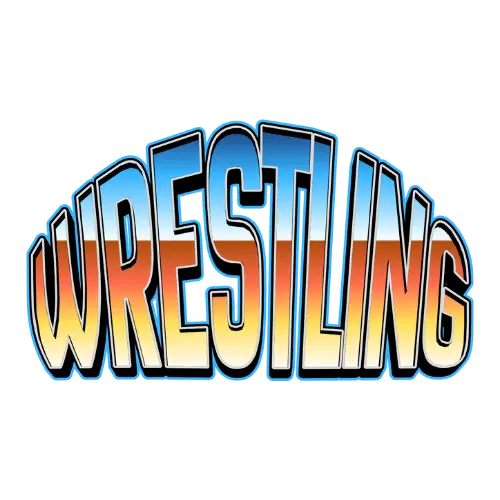 Colorful 'Wrestling' text on a white background